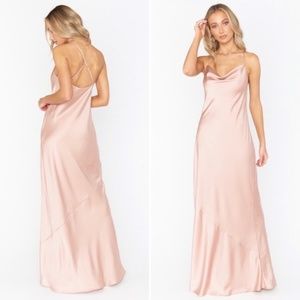 Show Me Your Mumu Tuscany Maxi Slip Dress- Rose Gold